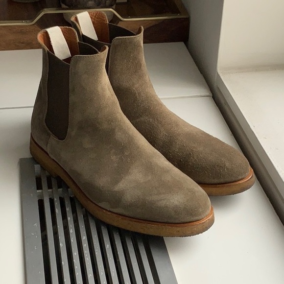 Common Projects Suede Chelsea boot Waxed Olive - Picture 7 of 8